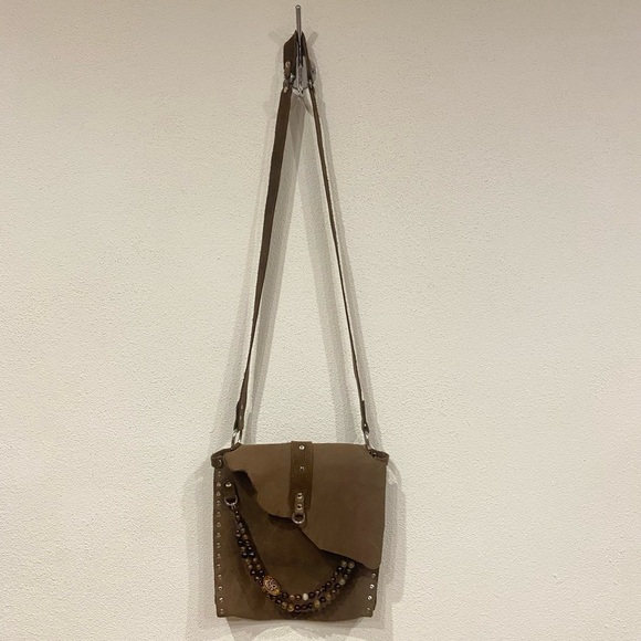 Vintage Western Leather Beaded Satchel VGUC - Picture 1 of 5